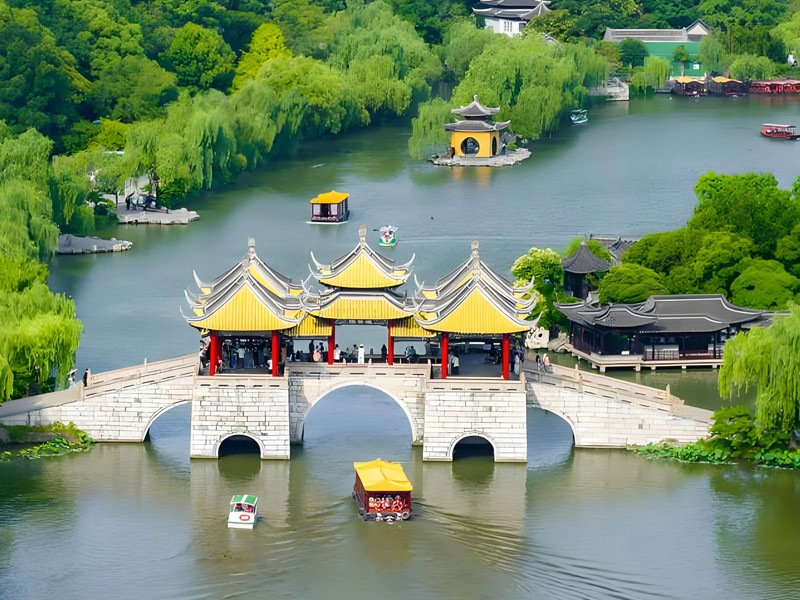 瘦西湖的五亭桥，中国园林经典建筑